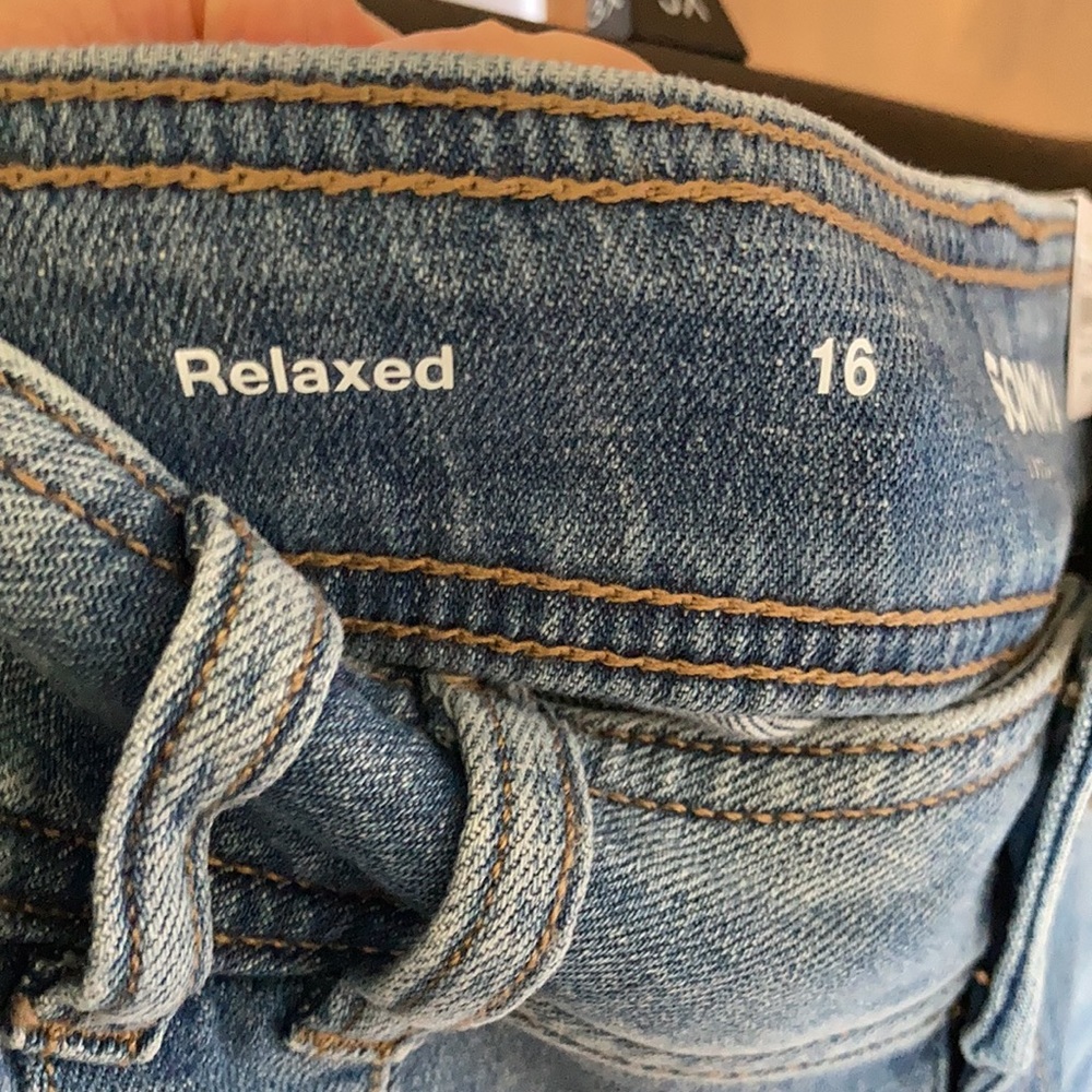 Sonoma relaxed pleated front jean high rise straight leg opening casual retro 16 - Picture 9 of 17